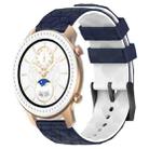 For Amazfit GTR 42MM 20mm Football Texture Two-Color Silicone Watch Band(Midnight Blue + White) - 1