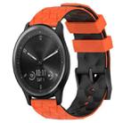 For Garmin Vivomove Sport 20mm Football Pattern Two-Color Silicone Watch Band(Orange+Black) - 1