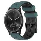 For Garmin Vivomove Sport 20mm Football Pattern Two-Color Silicone Watch Band(Olive Green + Black) - 1
