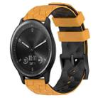 For Garmin Vivomove Sport 20mm Football Pattern Two-Color Silicone Watch Band(Yellow+Black) - 1