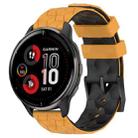 For Garmin Venu 2 Plus 20mm Football Pattern Two-Color Silicone Watch Band(Yellow+Black) - 1