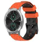 For Garminmove Luxe 20mm Football Pattern Two-Color Silicone Watch Band(Orange+Black) - 1