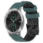 For Garminmove Luxe 20mm Football Pattern Two-Color Silicone Watch Band(Olive Green + Black) - 1