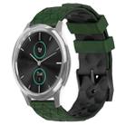 For Garminmove Luxe 20mm Football Pattern Two-Color Silicone Watch Band(Armygreen+Black) - 1