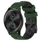 For Garminmove Style 20mm Football Pattern Two-Color Silicone Watch Band(Armygreen+Black) - 1