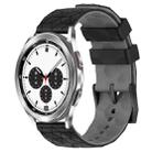 For Samsung  Galaxy Watch 4 Classic 42mm 20mm Football Pattern Two-Color Silicone Watch Band(Black+Grey) - 1
