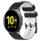 For Samsung Galaxy Watch Active 2 40mm 20mm Football Pattern Two-Color Silicone Watch Band(Black+White) - 1