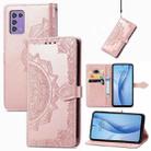 For ZTE Libero 5G III Mandala Flower Embossed Leather Phone Case(Rose Gold) - 1