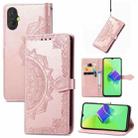 For Tecno Spark 9 Pro Mandala Flower Embossed Leather Phone Case(Rose Gold) - 1