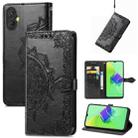For Tecno Spark 9 Pro Mandala Flower Embossed Leather Phone Case(Black) - 1