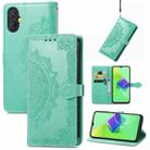 For Tecno Spark 9 Pro Mandala Flower Embossed Leather Phone Case(Green) - 1