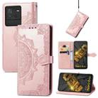 For vivo iQOO Neo 6 Mandala Flower Embossed Leather Phone Case(Rose Gold) - 1