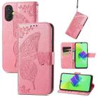 For Tecno Spark 9 Pro Butterfly Love Flower Embossed Leather Phone Case(Pink) - 1