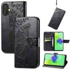 For Tecno Spark 9 Pro Butterfly Love Flower Embossed Leather Phone Case(Black) - 1