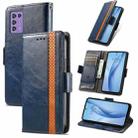 For ZTE Libero 5G III CaseNeo Splicing Dual Magnetic Buckle Leather Phone Case(Blue) - 1