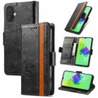 For Tecno Spark 9 Pro CaseNeo Splicing Dual Magnetic Buckle Leather Phone Case(Black) - 1