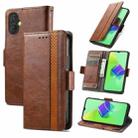 For Tecno Spark 9 Pro CaseNeo Splicing Dual Magnetic Buckle Leather Phone Case(Brown) - 1