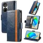 For ZTE Blade V40s CaseNeo Splicing Dual Magnetic Buckle Leather Phone Case(Blue) - 1