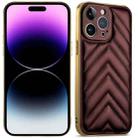 For iPhone 14 Pro Max Suteni Plating Leather Soft TPU Phone Case(Purple) - 1