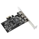 PCI-E 3 Ports 1394a 1394b Firewire Expansion Card 2 x 6 Pin + 1 x 4 Pin for Desktop PC - 1