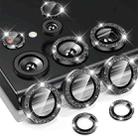 For Samsung Galaxy S23 Ultra 5G ENKAY 9H Rear Camera Lens Glitter Aluminium Alloy Ring Tempered Glass Film(Black) - 1