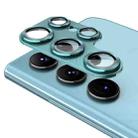 For Samsung Galaxy S22 Ultra ENKAY 9H Rear Camera Lens Aluminium Alloy Tempered Glass Film(Rime Green) - 1