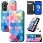 For Asus Zenfone 9 CaseNeo Colorful Magnetic Leather Phone Case(Colorful Cube) - 1