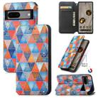 For Google Pixel 7A CaseNeo Colorful Magnetic Leather Phone Case(Rhombus Mandala) - 1