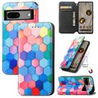 For Google Pixel 7A CaseNeo Colorful Magnetic Leather Phone Case(Colorful Cube) - 1