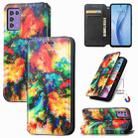 For ZTE Libero 5G III CaseNeo Colorful Magnetic Leather Phone Case(Colorful Cloud) - 1