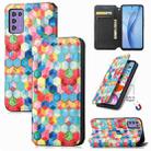 For ZTE Libero 5G III CaseNeo Colorful Magnetic Leather Phone Case(Magic Space) - 1