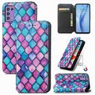 For ZTE Libero 5G III CaseNeo Colorful Magnetic Leather Phone Case(Purple Scales) - 1