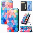 For ZTE Libero 5G III CaseNeo Colorful Magnetic Leather Phone Case(Colorful Cube) - 1