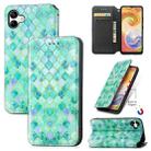 For Samsung Galaxy A04 CaseNeo Colorful Magnetic Leather Phone Case(Emerald) - 1