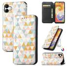 For Samsung Galaxy A04 CaseNeo Colorful Magnetic Leather Phone Case(Rhombus) - 1
