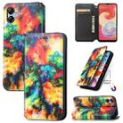 For Samsung Galaxy A04E CaseNeo Colorful Magnetic Leather Phone Case(Colorful Cloud) - 1