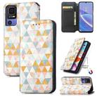 For TCL 40 SE CaseNeo Colorful Magnetic Leather Phone Case(Rhombus) - 1