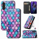 For Tecno Pova 3 CaseNeo Colorful Magnetic Leather Phone Case(Purple Scales) - 1