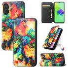 For Tecno Spark 9 Pro CaseNeo Colorful Magnetic Leather Phone Case(Colorful Cloud) - 1