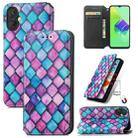 For Tecno Spark 9 Pro CaseNeo Colorful Magnetic Leather Phone Case(Purple Scales) - 1