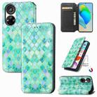 For ZTE Blade V40s CaseNeo Colorful Magnetic Leather Phone Case(Emerald) - 1
