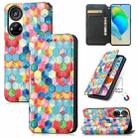 For ZTE Blade V40s CaseNeo Colorful Magnetic Leather Phone Case(Magic Space) - 1