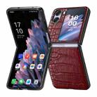 For OPPO Find N2 Flip Crocodile Grain Phone Case(Red) - 1