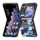 For OPPO Find N2 Flip Camouflage Leather Back Cover Phone Case(Blue) - 1