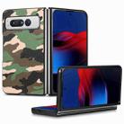 For Google Pixel Fold Camouflage Leather Back Cover Phone Case(Green) - 1