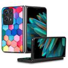 For OPPO Find N2 Colored Drawing Leather Skin Back Cover Phone Case(Colorful Cube) - 1