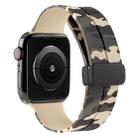 Magnetic Clasp Camouflage Silicone Watch Band For Apple Watch Series 9&8&7 41mm / SE 3&SE 2&6&SE&5&4 40mm / 3&2&1 38mm(Camouflage Khaki) - 1