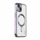 For iPhone 13 ENKAY Electroplated MagSafe Shockproof TPU Phone Case with Lens Film(Purple) - 1