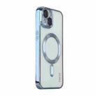 For iPhone 14 Plus ENKAY Electroplated MagSafe Shockproof TPU Phone Case with Lens Film(Light Blue) - 1