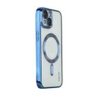 For iPhone 14 Plus ENKAY Electroplated MagSafe Shockproof TPU Phone Case with Lens Film(Dark Blue) - 1